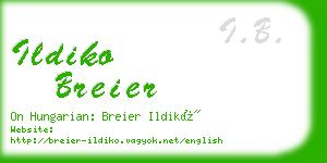 ildiko breier business card